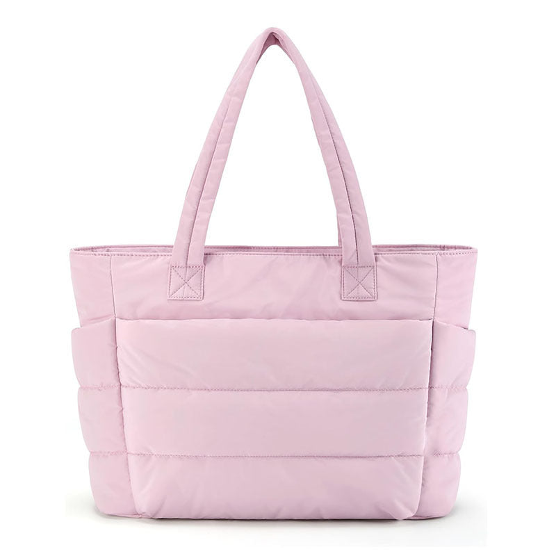 LILY™ - Cute Puffer Tote Bag with Laptop Compartment & Flower Print