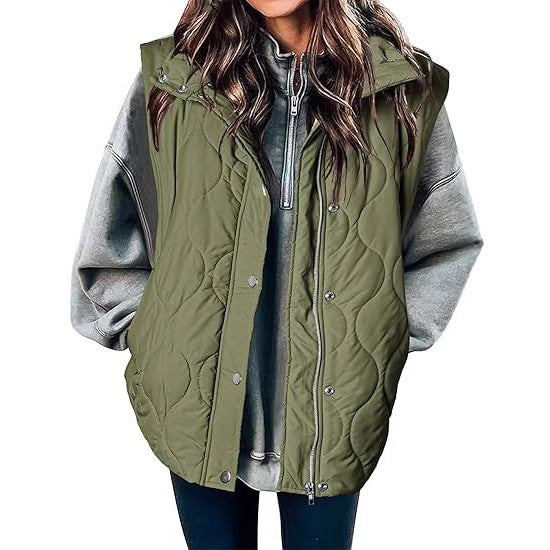 OLIVIA™ - Women's Casual Oversized Puffer Vest with Stand Collar