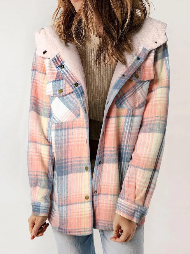 AMELIA™ - Women’s Plaid Hooded Flannel Jacket for Autumn & Winter