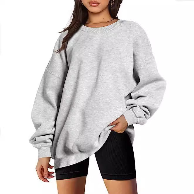 MARINIE™ - Women's Plus Size Oversized Crew Neck Sweatshirt