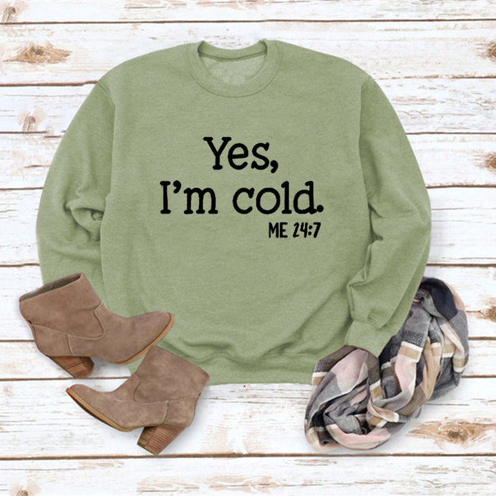 KAYLEE™ - Casual Slogan Print Pullover Sweatshirt