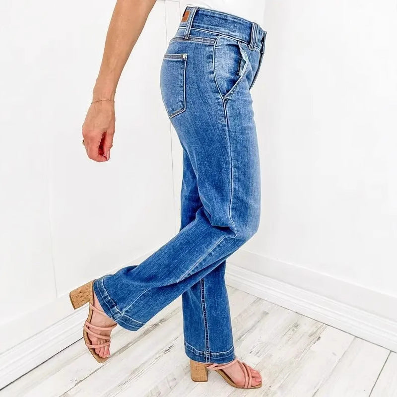 TALLIS™ – Comfy Double Down Wide Leg Jeans