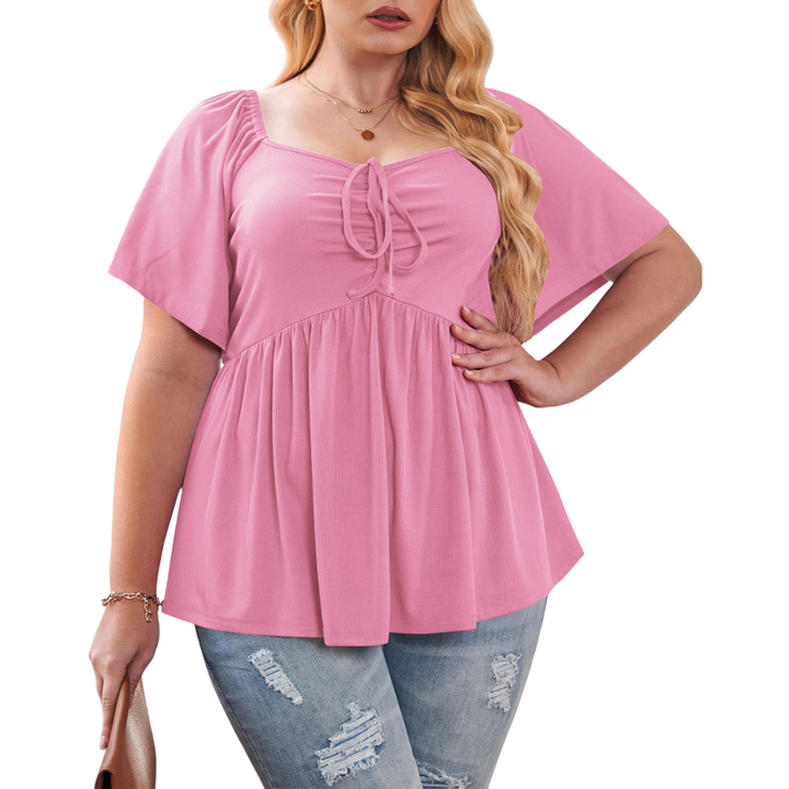 SERENE™ – Stylish Plus Size Sweetheart Neck Blouse