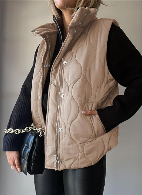 OLIVIA™ - Women's Casual Oversized Puffer Vest with Stand Collar