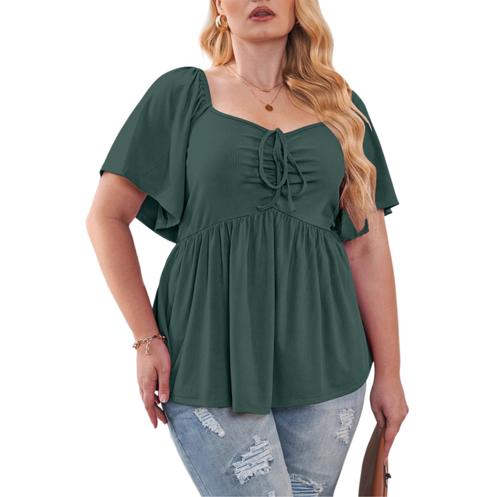 SERENE™ – Stylish Plus Size Sweetheart Neck Blouse