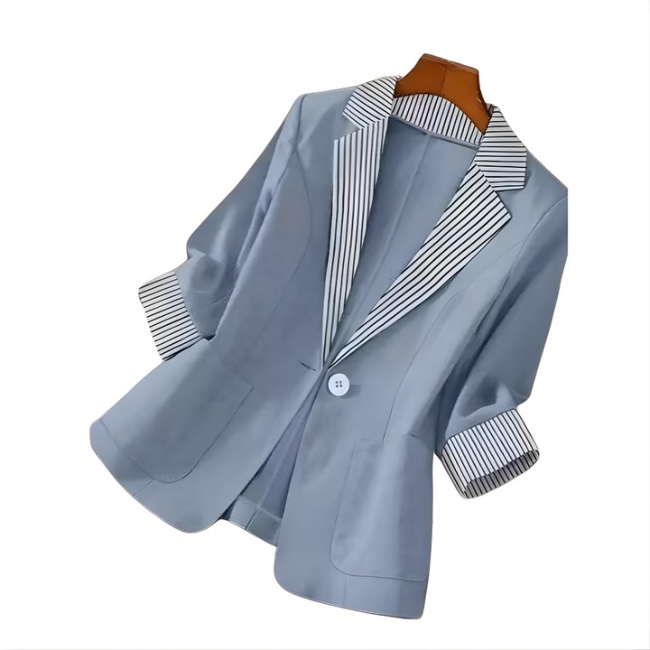 CECILIA™ – Classic Tailored Fitted Single-Button Blazer