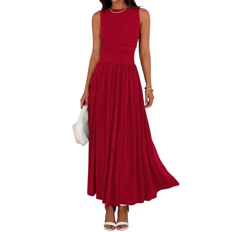 BRIGETTE™ – Elegant Casual Ruched Maxi Dress