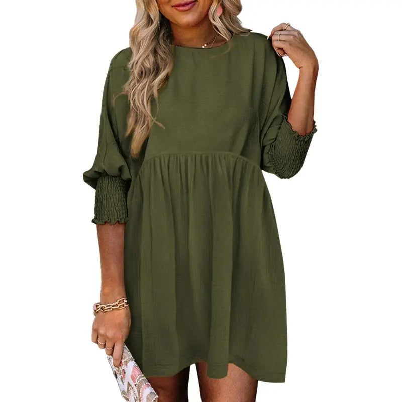 IVORY™ – Comfy Loose Fit Flowy Mini Shift Dress