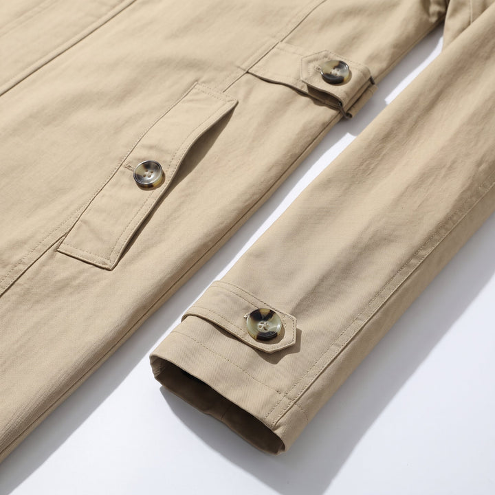 Men's Single Breasted Winter Trench Coat, Mid Length Lined Fitted