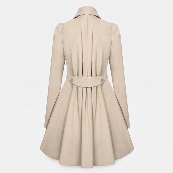 Women's Double Breasted Winter Trench Coat, Mid Length Fitted