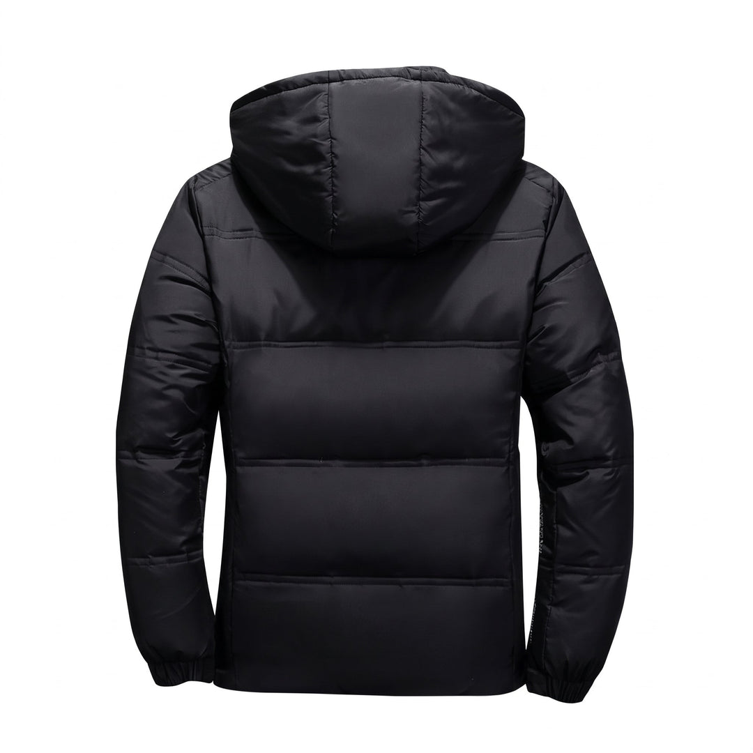 Men's Puffer Jacket, Cropped Hooded Padded Slim Fit