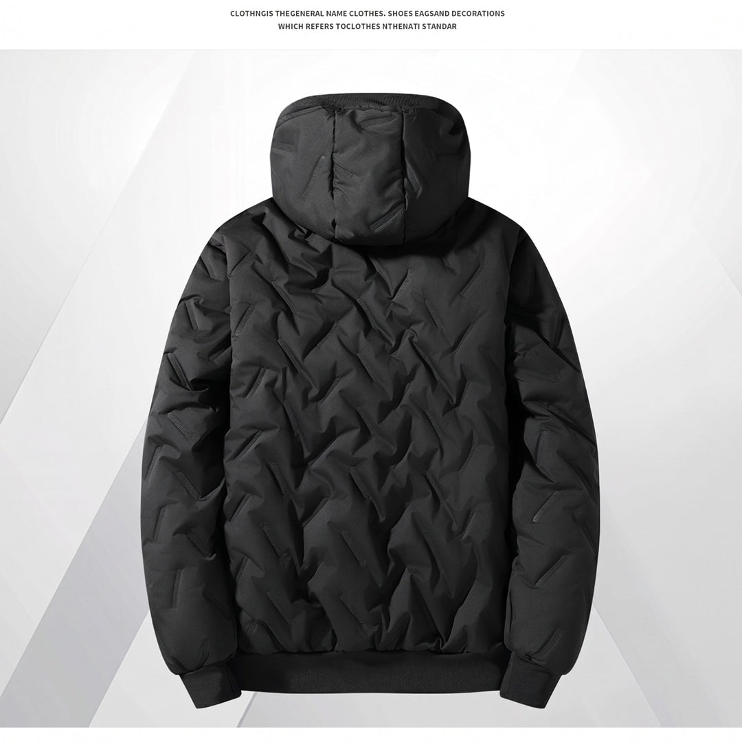 Men's Puffer Jacket, Quilted Hooded Padded Relaxed Fit