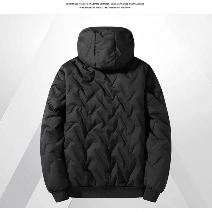 Men's Puffer Jacket, Quilted Hooded Padded Relaxed Fit