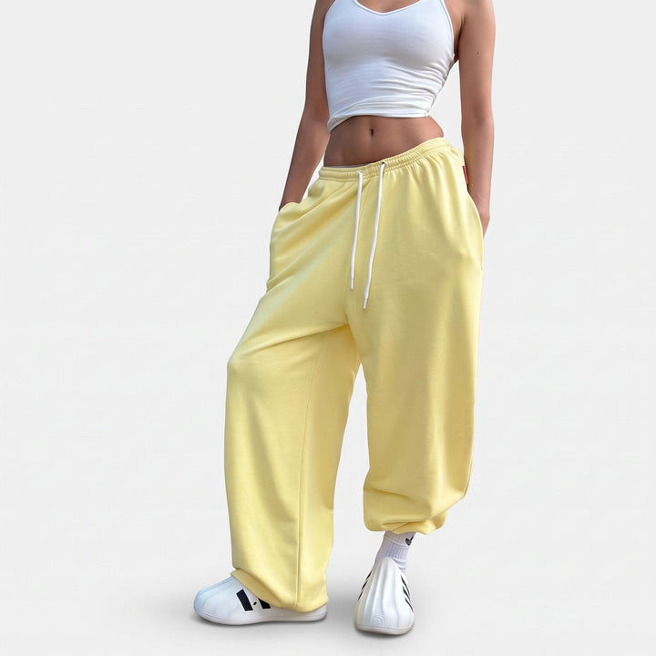 Women's Baggy Wide Leg Fleece Lined Sweatpants, Extra Long Stacked Hem