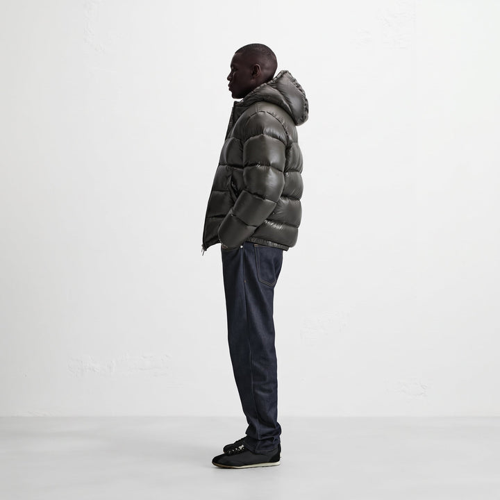 Men's Puffer Jacket, Winter Quilted Hooded Relaxed Fit