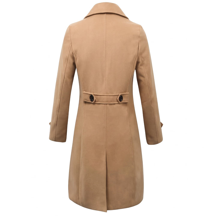 Men's Long Winter Trench Coat, Double Breasted Lined Tailored