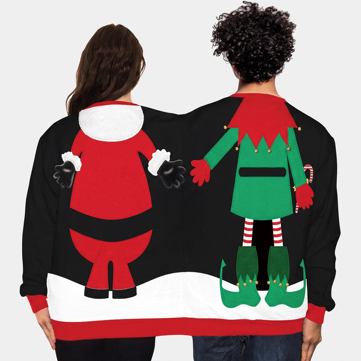 Unisex Ugly Christmas Sweater, Knit Funny Jacquard Relaxed Fit Pullover