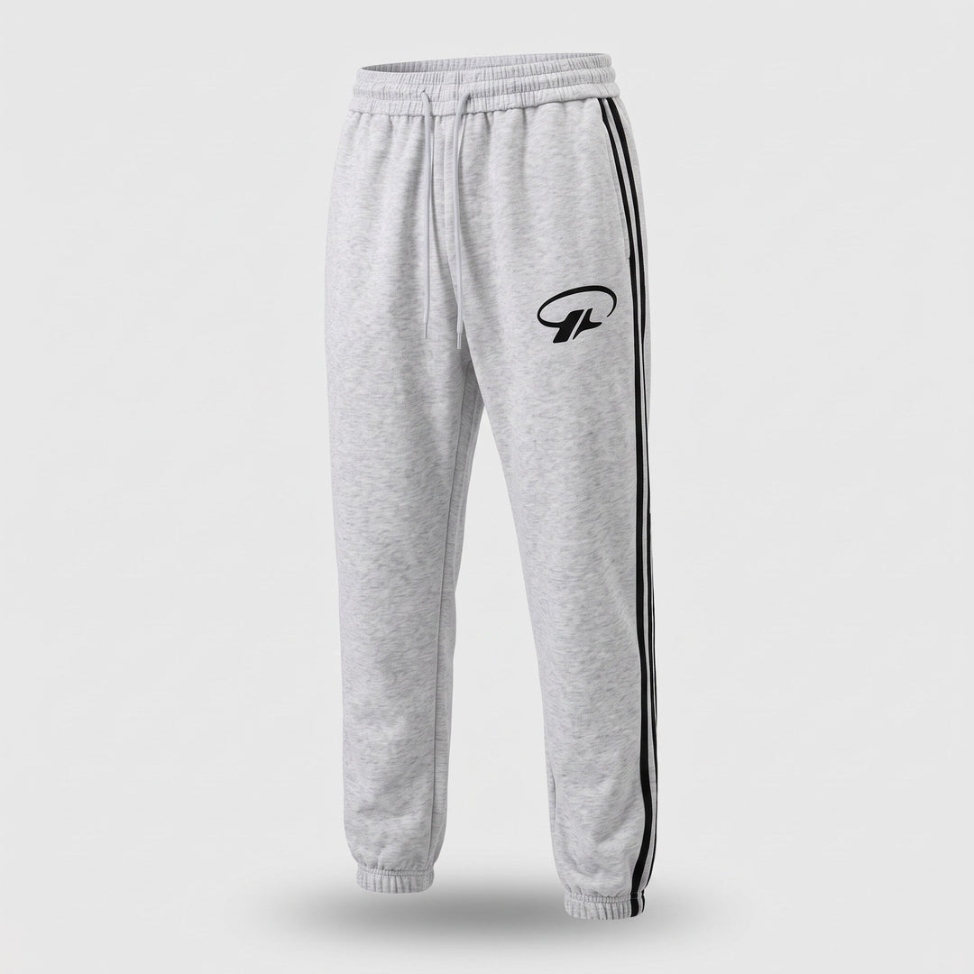 Women's Baggy Wide Leg Sweatpants, Script Side Print Toggle Hem