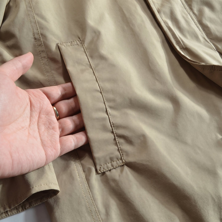 Men's Single Breasted Winter Trench Coat, Mid Length Lined Padded