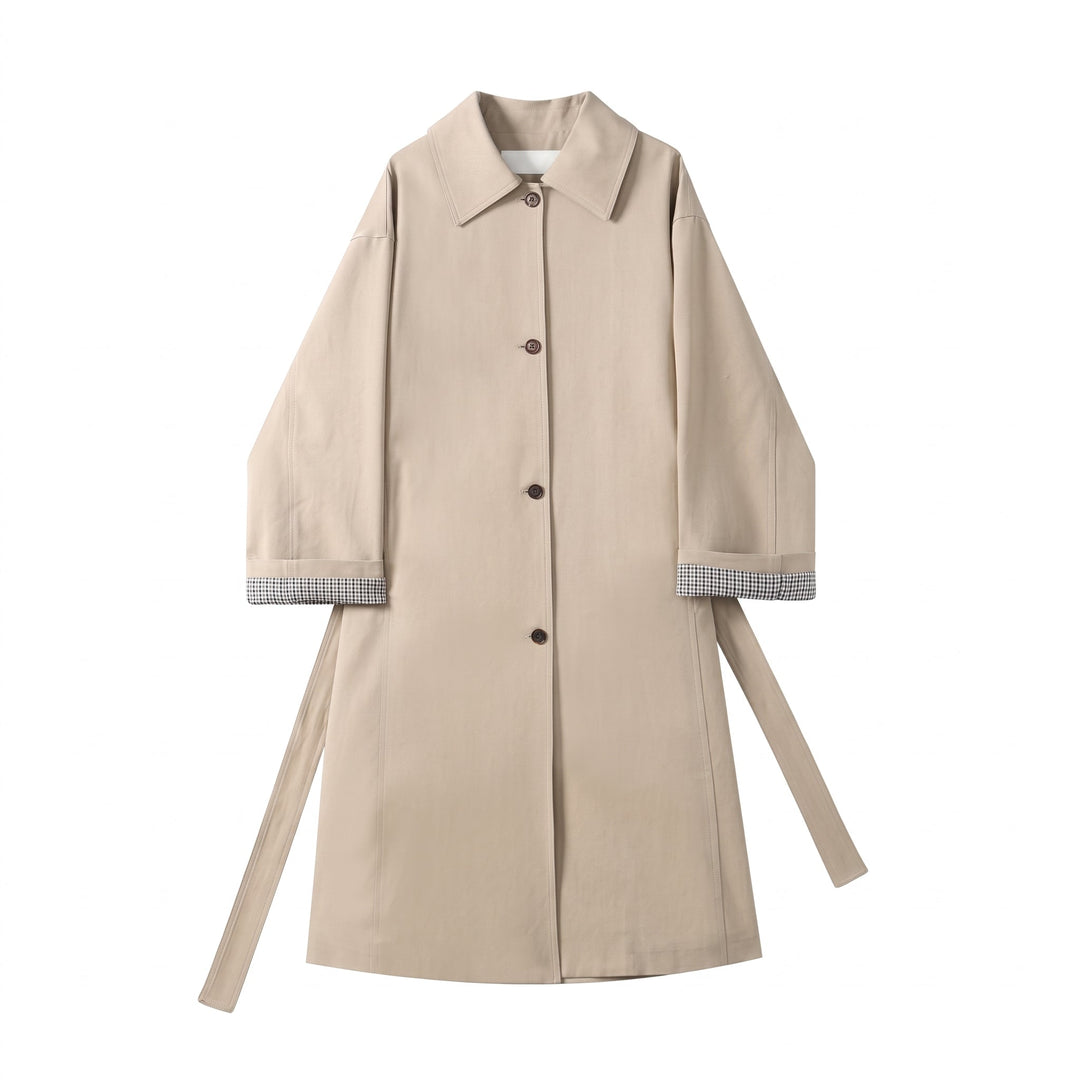 Women's Long Winter Trench Coat, Oversized Single Breasted