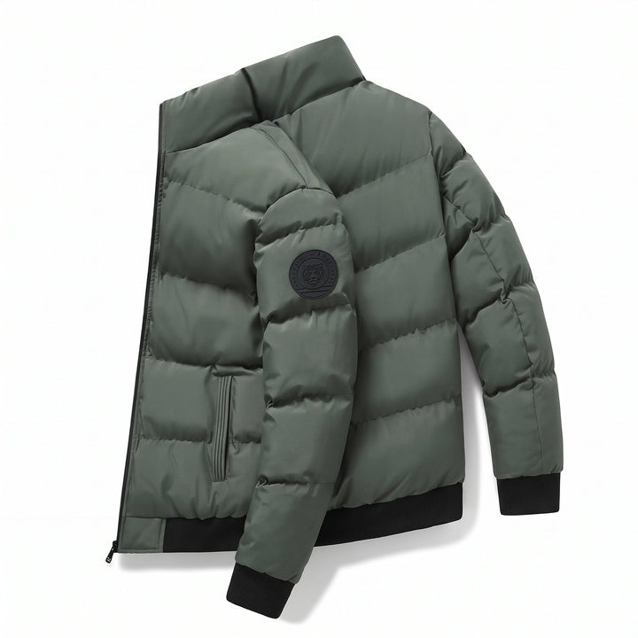 Men's Puffer Jacket, Long Padded Oversized Quilted
