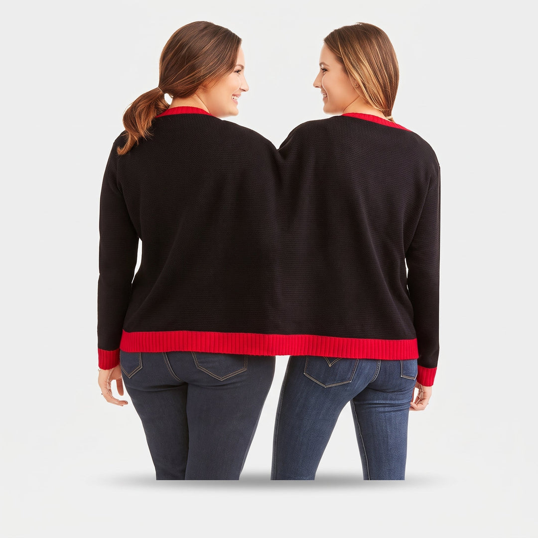 Unisex Ugly Christmas Sweater, Knit Funny Jacquard Relaxed Fit Pullover