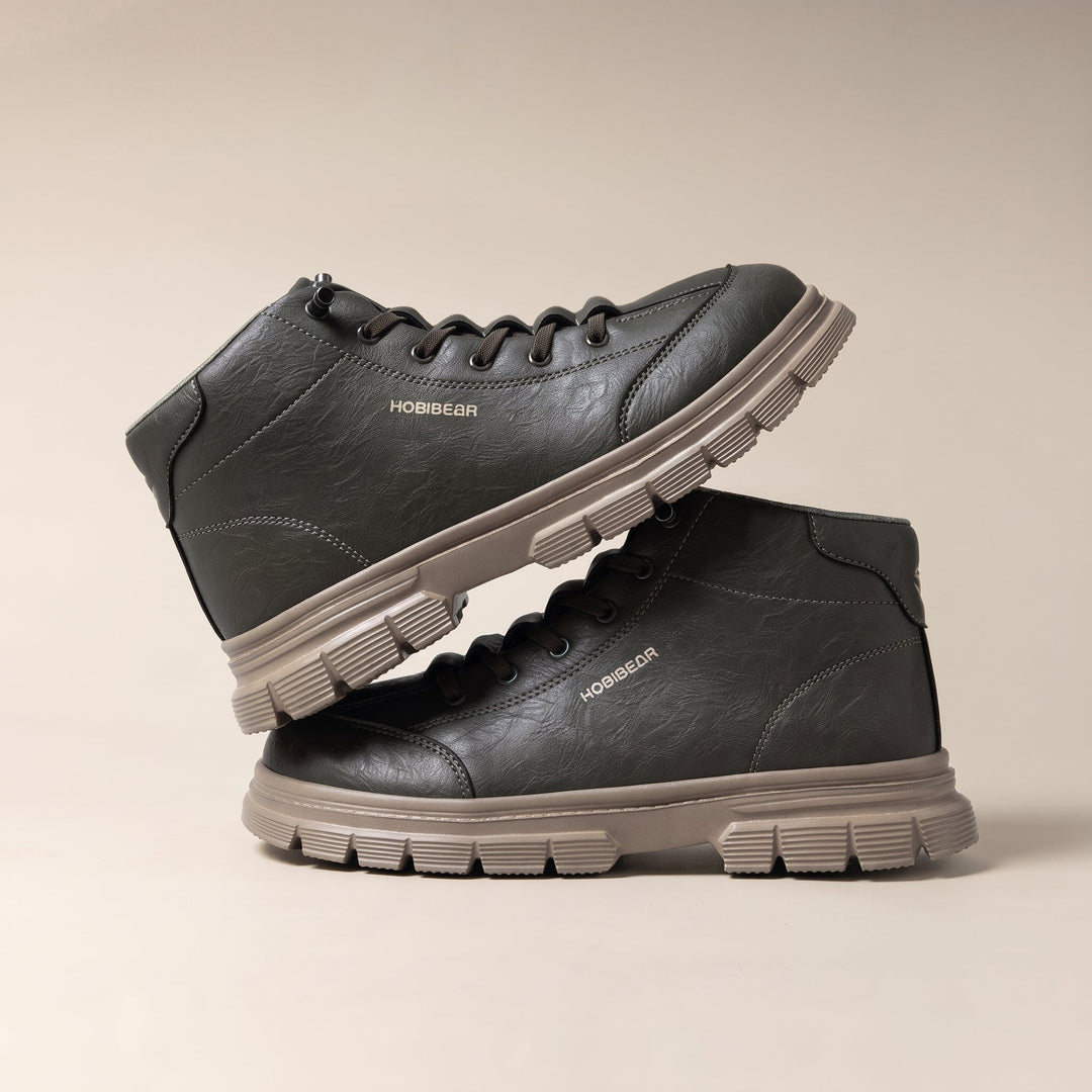 Men's Ankle Comfortable Winter Boots, Lug Sole Padded Collar