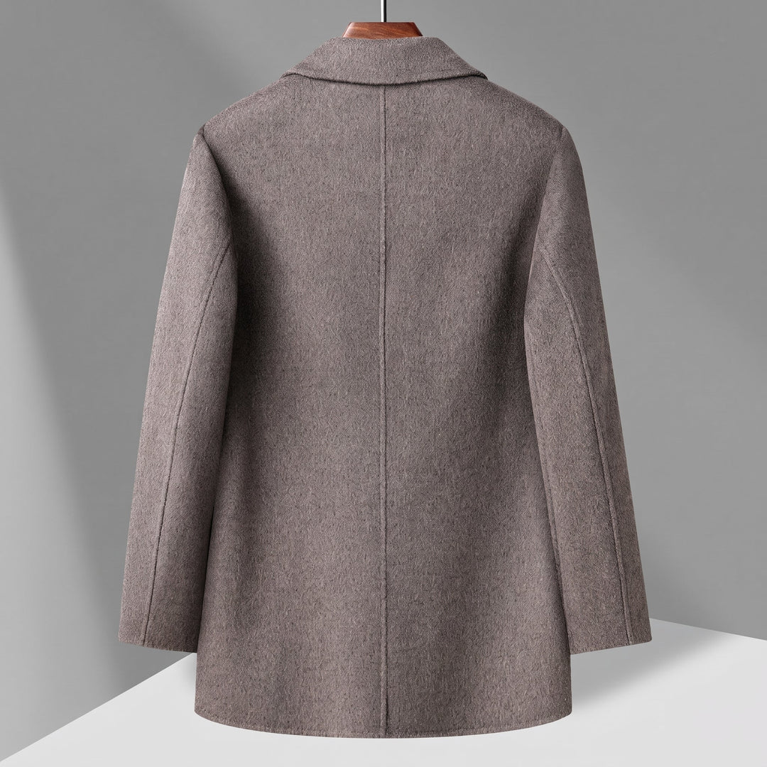 Men's Double Breasted Winter Peacoat, Tailored Notch Lapel