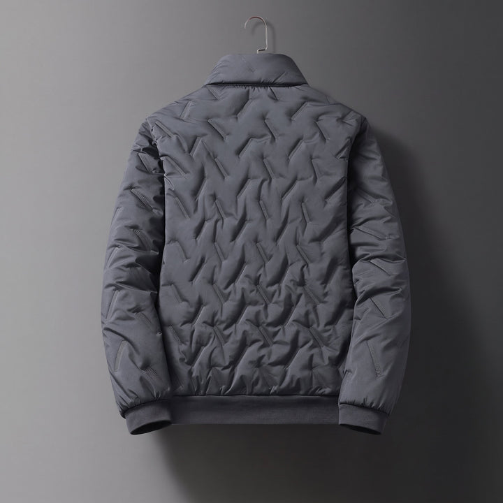 Men's Puffer Jacket, Long Quilted Hooded Relaxed Fit
