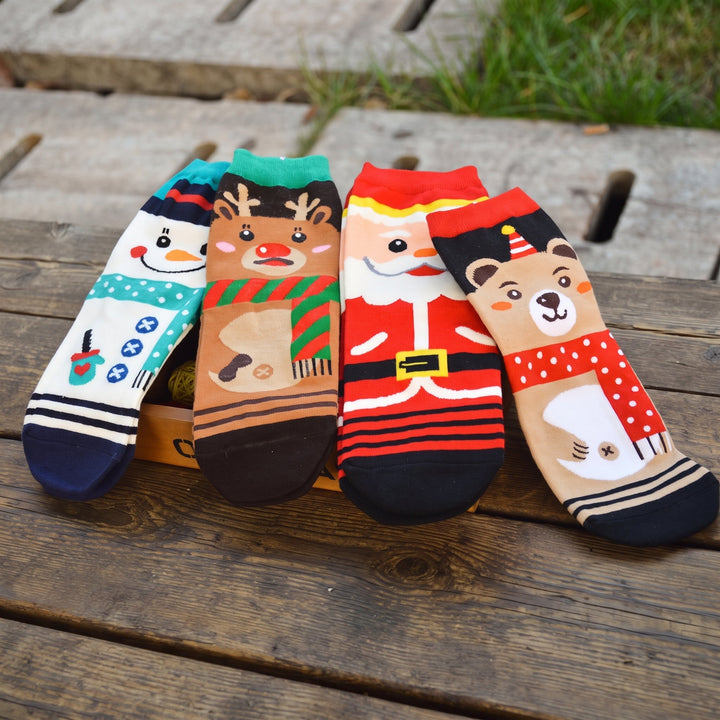 Holiday Fun Christmas Socks 3 Pack, Unisex Festive Themed Cartoon Character