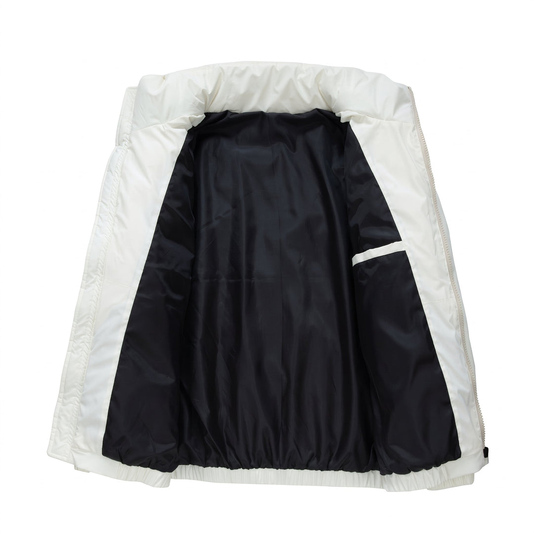 Men's Puffer Jacket, Long Winter Padded Stand Collar