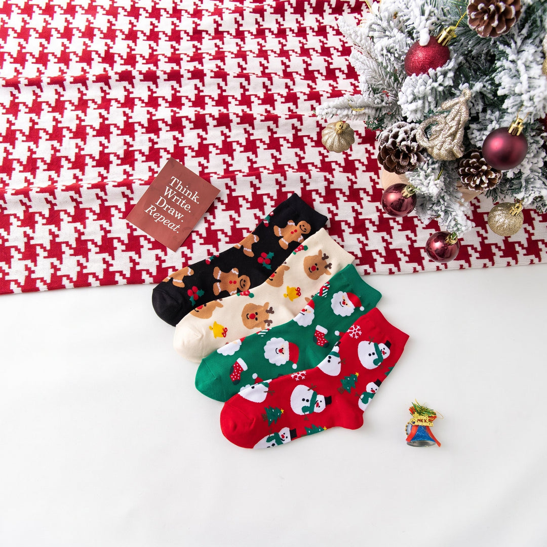 Holiday Fun Christmas Socks, Unisex Festive Themed Knit