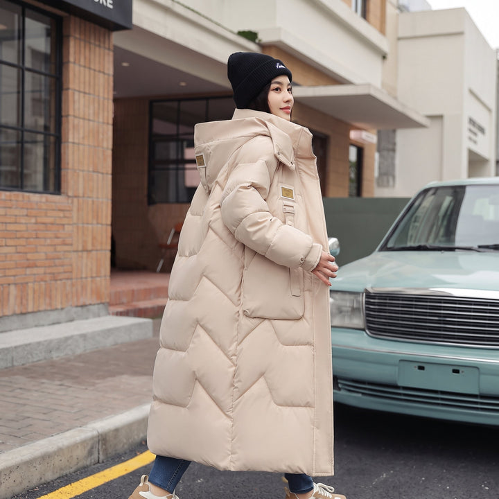Women's Long Winter Puffer Jacket, Bubble Padded Quilted Hooded