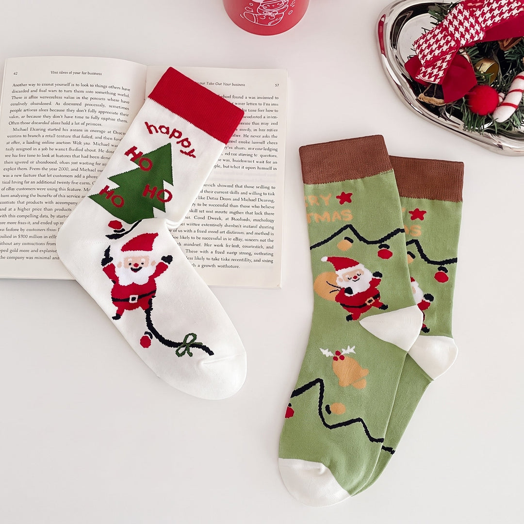 Holiday Fun Christmas Socks 3 Pack, Unisex Festive Themed Jacquard Pattern