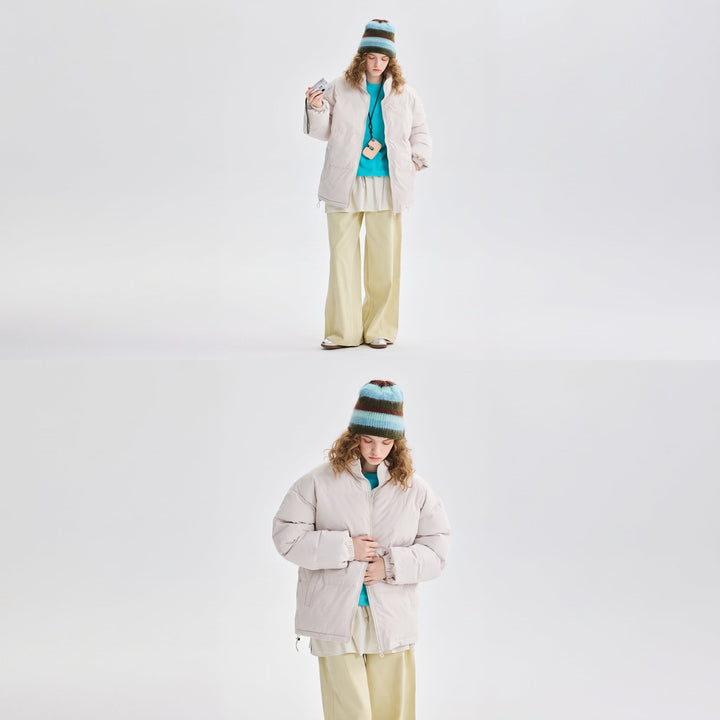 Women's Short Winter Puffer Jacket, Padded Quilted Bubble