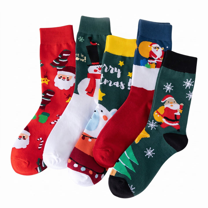 Holiday Fun Christmas Socks 3 Pack, Unisex Themed Festive