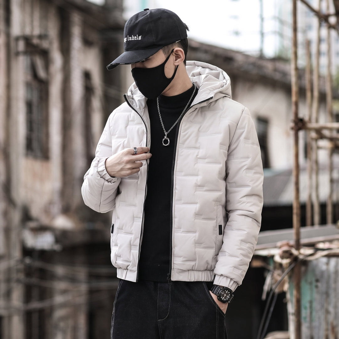 Men's Puffer Jacket, Long Hooded Padded Relaxed Fit