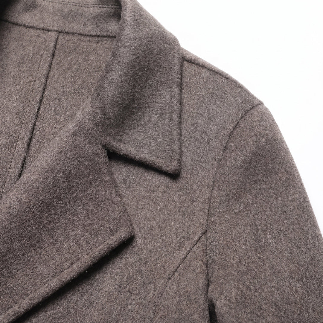 Men's Double Breasted Winter Peacoat, Tailored Notch Lapel