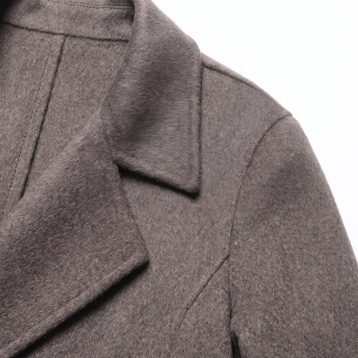 Men's Double Breasted Winter Peacoat, Tailored Notch Lapel