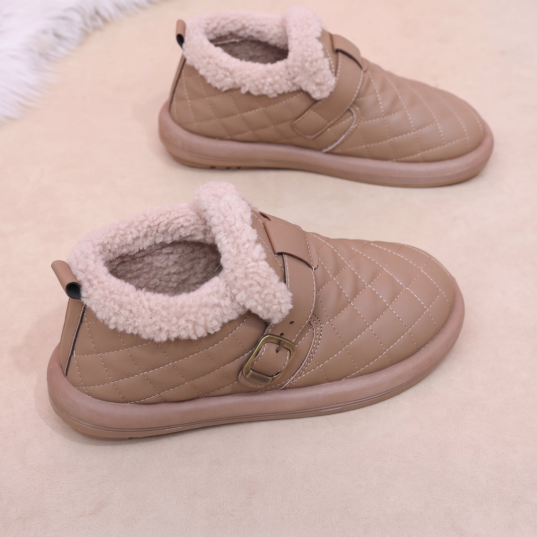 Women's Ankle Comfortable Orthopedic Winter Boots, Fur Brown