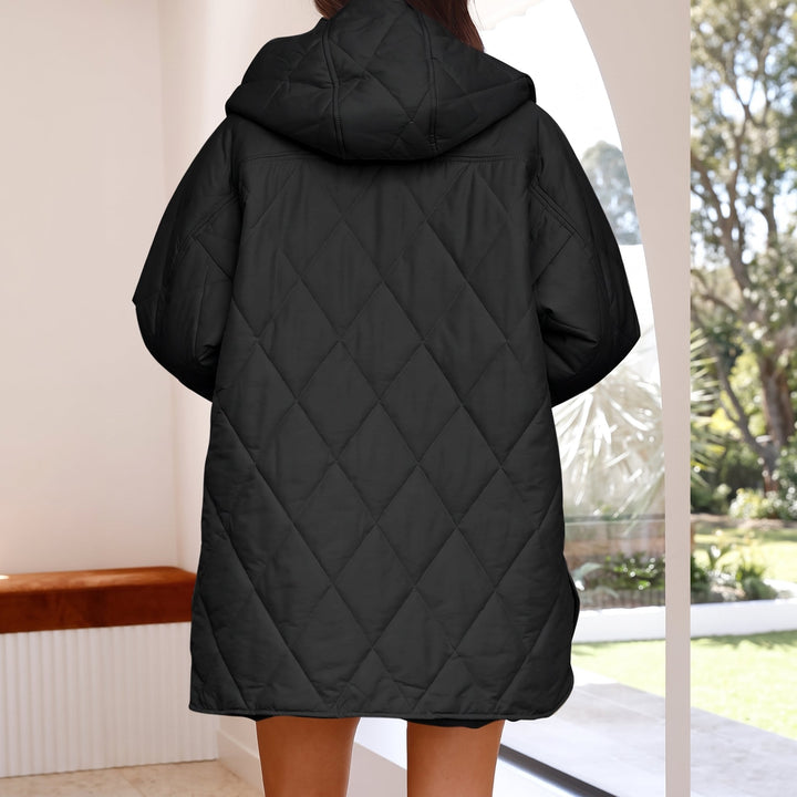 Women's Lightweight Winter Puffer Jacket, Padded Quilted Hooded