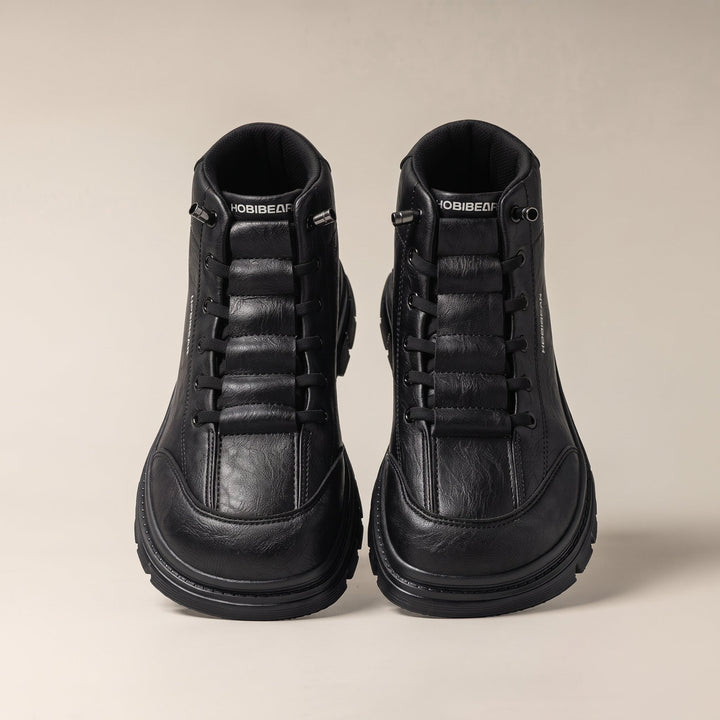 Men's Ankle Comfortable Winter Boots, Lug Sole Padded Collar