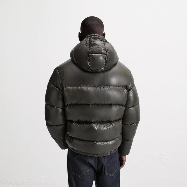 Men's Puffer Jacket, Winter Quilted Hooded Relaxed Fit