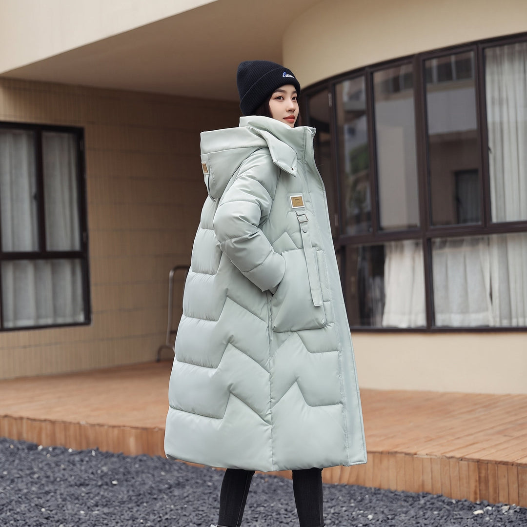 Women's Long Winter Puffer Jacket, Bubble Padded Quilted Hooded