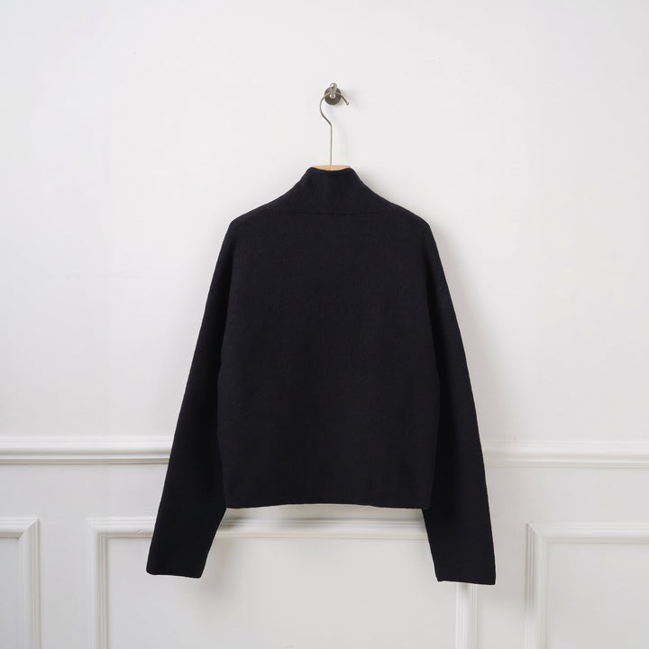 Women's Short Double Breasted Peacoat, Oversized Collarless
