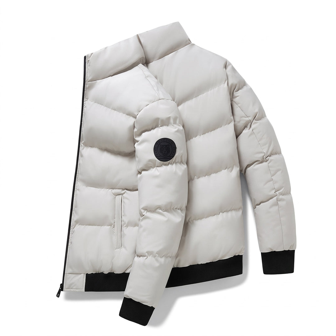 Men's Puffer Jacket, Long Padded Oversized Quilted