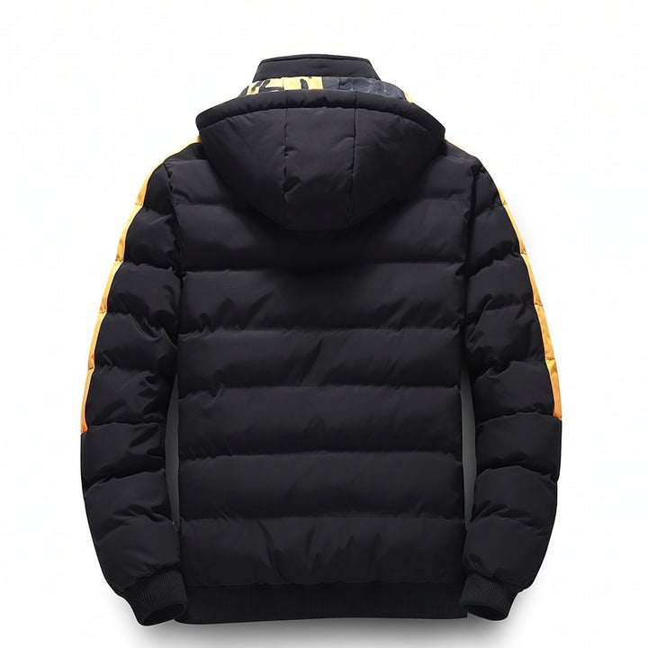 Men's Puffer Jacket, Long Quilted Oversized Reversible