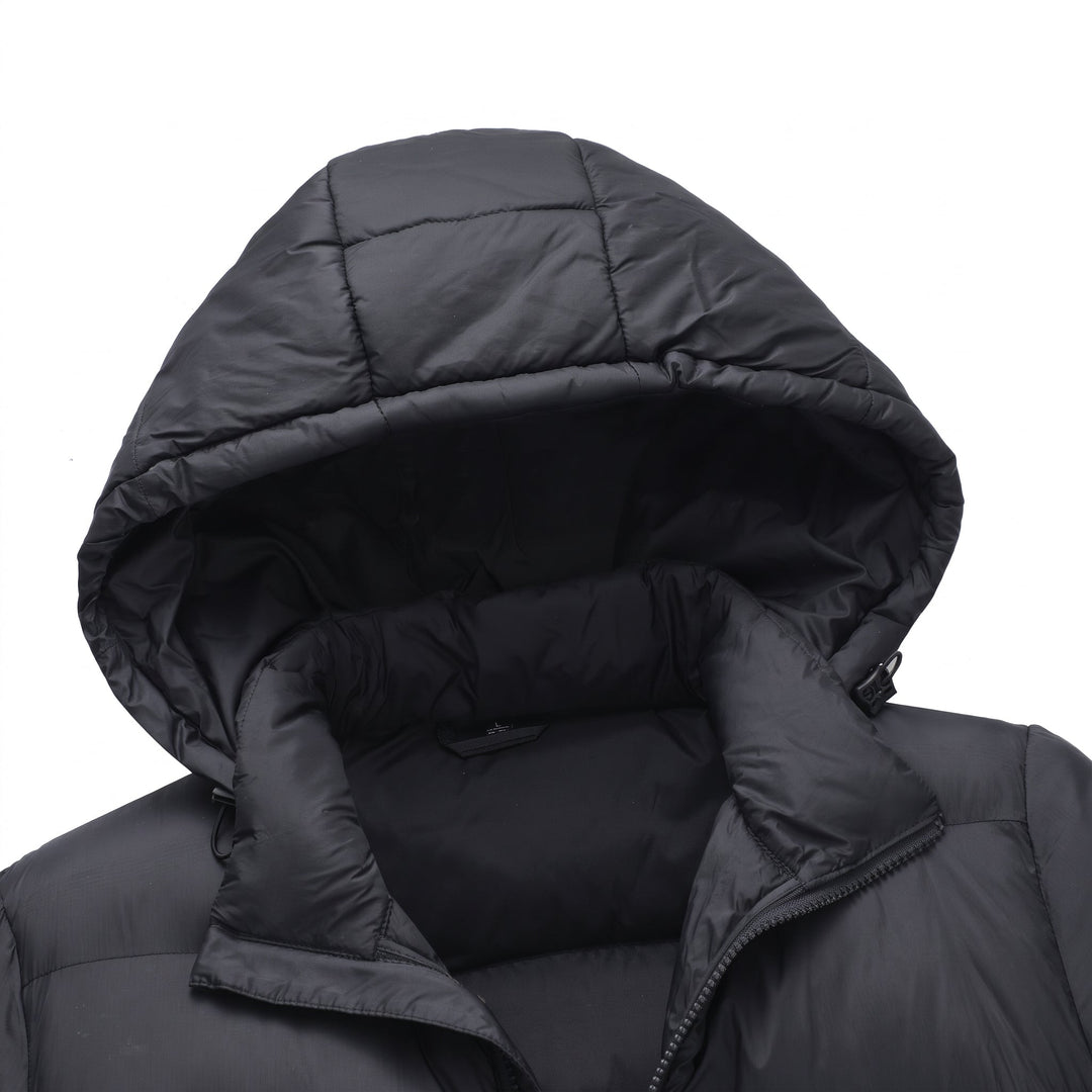 Men's Puffer Jacket, Lightweight Quilted Hooded Relaxed Fit