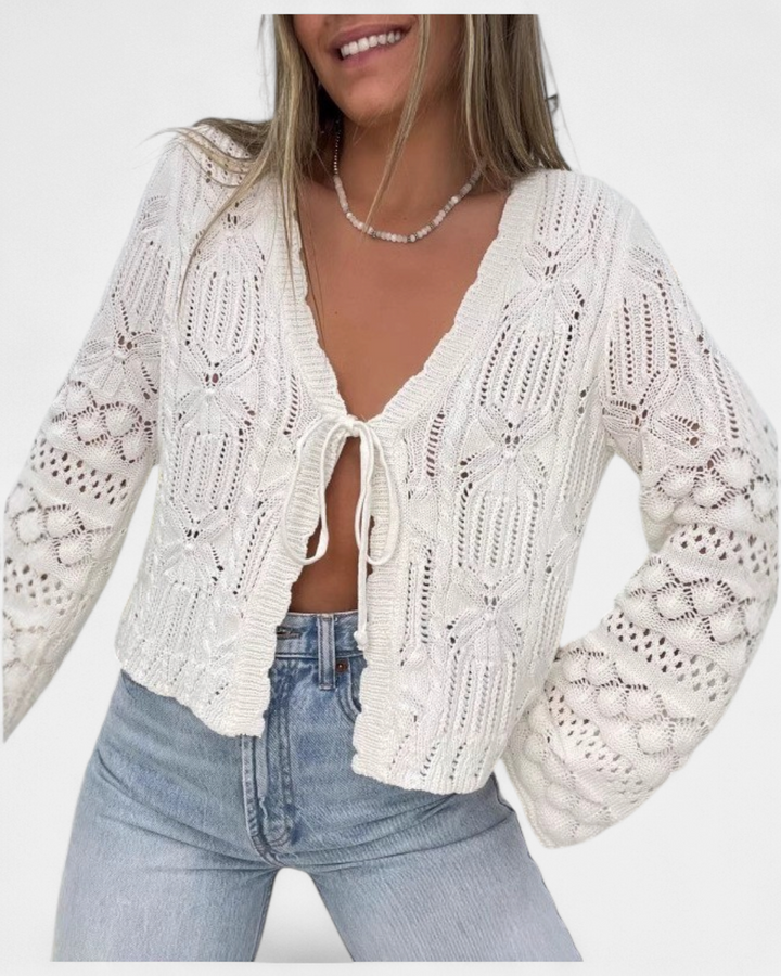 AOIFE | Women's Long Sleeve Open Knit Cardigan