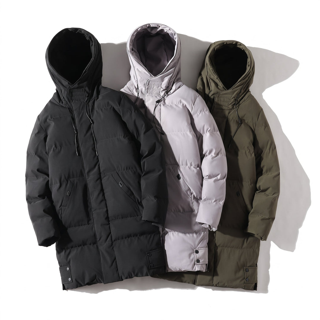 Men's Puffer Jacket, Long Hooded Padded Oversized Fit